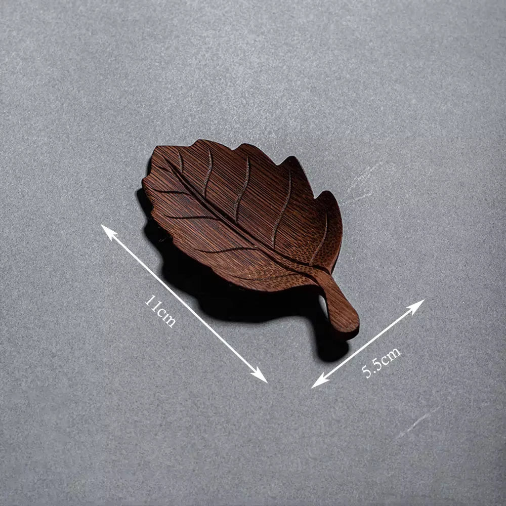 Bamboo Hand-Carved Teaspoon Traditional Kung Fu Teaware Accessories Take Leaf-Shaped Tools Chaze Coffee Beans Dosing Cup Trays
