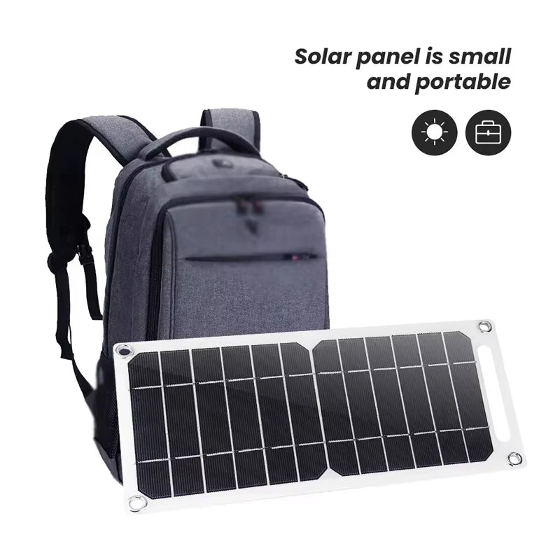 35W Sunpower Portable Solar Panel 5V Solar Plate Withusb Safe Stabilize Charger Forpower Bank Phone Outdoor Camping Home RV Gift