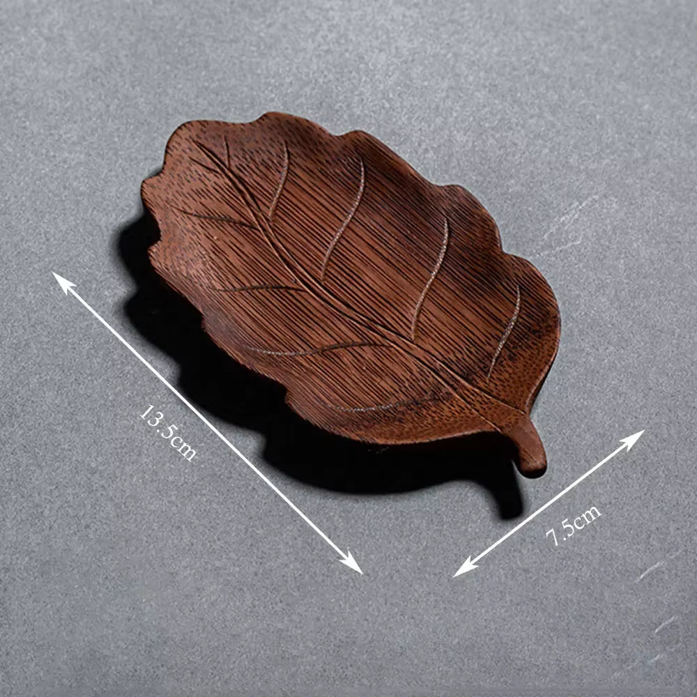 Bamboo Hand-Carved Teaspoon Traditional Kung Fu Teaware Accessories Take Leaf-Shaped Tools Chaze Coffee Beans Dosing Cup Trays