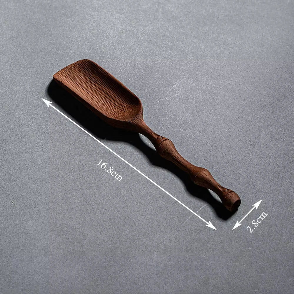 Bamboo Hand-Carved Teaspoon Traditional Kung Fu Teaware Accessories Take Leaf-Shaped Tools Chaze Coffee Beans Dosing Cup Trays